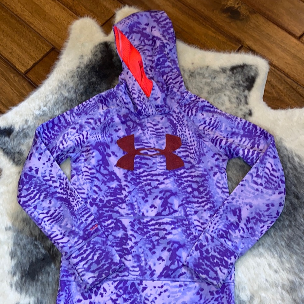 Girl Under Armour Purple Tie Dye Hoodie YM